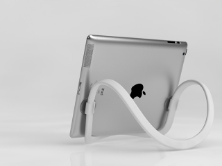 Illustration for article titled The Infinite Loop Tablet Stand Flexes and Bends to Fit Any Situation